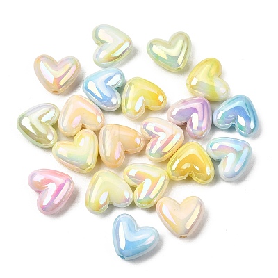 UV Plating Opaque Acrylic Beads OACR-Z040-01B-1