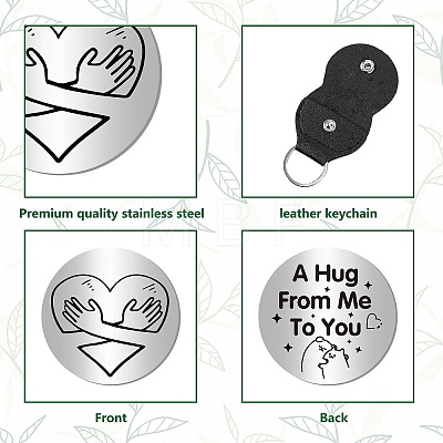 Pocket Hug Token Long Distance Relationship Keepsake Keychain Making Kit DIY-CN0002-67F-1