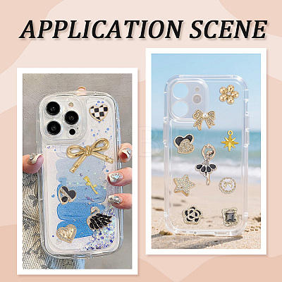 Plastic & ABS Plastic Imitation Pearl & Alloy Cabochons &  Alloy Pendants & Acrylic Beads Findings Kits DIY-SC0033-94-1