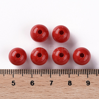 Opaque Acrylic Beads X-MACR-S370-C10mm-A14-1