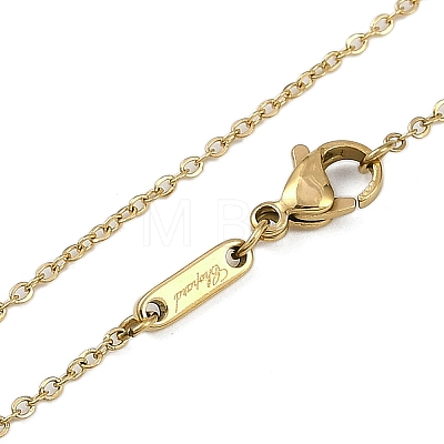 Ion Plating(IP) 304 Stainless Steel Crystal Rhinestone Cable Chain Necklaces NJEW-D080-02G-1