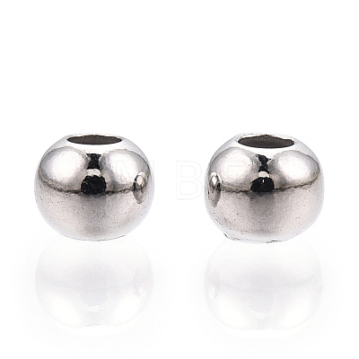 Rhodium Plated 925 Sterling Silver Beads STER-T007-12P-01-1