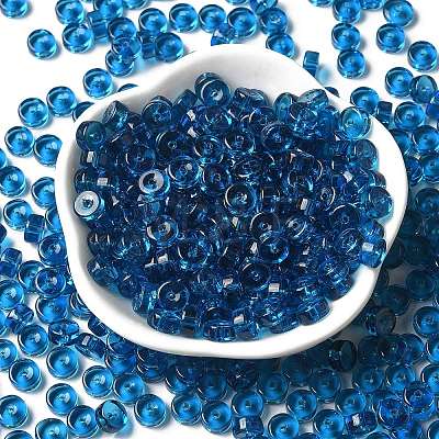 Transparent Colours Glass Seed Beads SEED-E001-T3x6mm-03-1