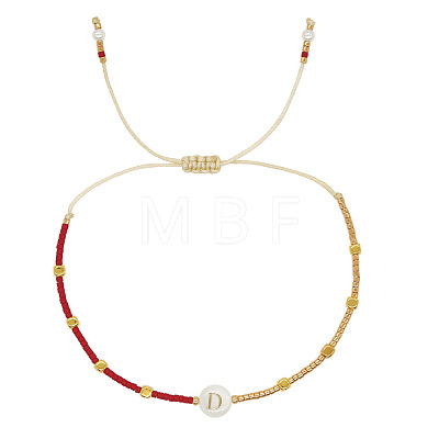 Glass Seed Beads Braided Bead Bracelets TY7987-4-1