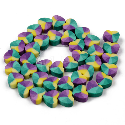 Handmade Polymer Clay Beads Strands CLAY-N008-002E-1