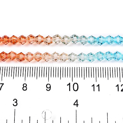 Gradient Color Baking Paint Glass Bead Strands X1-DGLA-A039-T6mm-A016-1