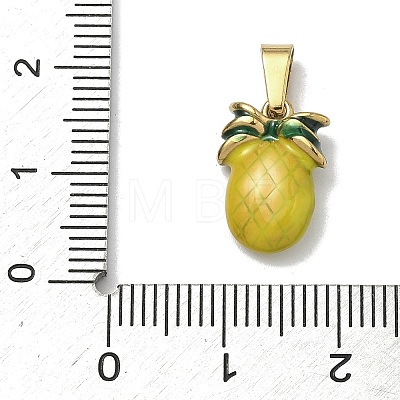 304 Stainless Steel Enamel Fruit Vegetable Charms STAS-F336-02A-G-1