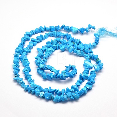 Synthetic Turquoise Chip Bead Strands X-G-M205-54-1