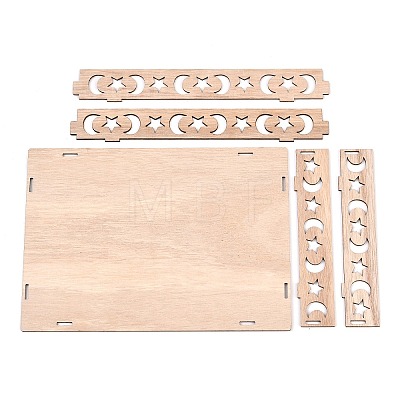 Moon and Star Cutout Wood Storage Box WD-CBACC5B-01-1
