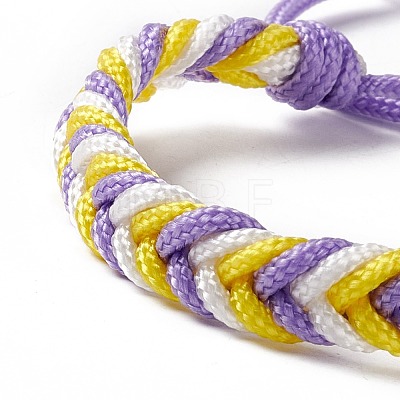 Polyester Wave Braided Cord Bracelet BJEW-B065-01-1