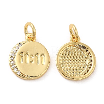 Rack Plating Brass Micro Pave Cubic Zirconia Pendants KK-I706-05G-1