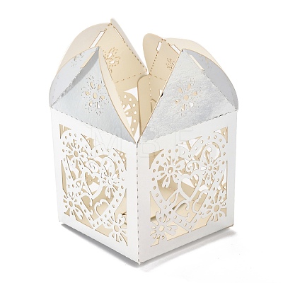 Laser Cut Paper Hollow Out Heart & Flowers Candy Boxes CON-C001-03-1