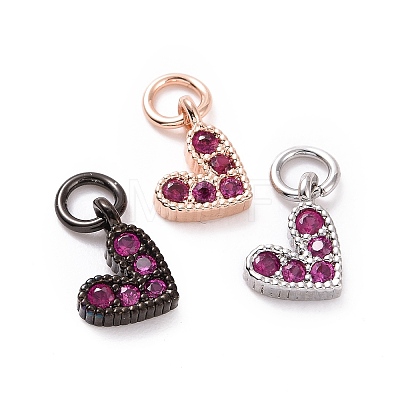 Brass Micro Pave Cubic Zirconia Charms RB-I078-66-M-NR-1