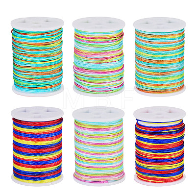 6Rolls 6 Styles Segment Dyed Polyester Thread NWIR-TA0001-47A-1