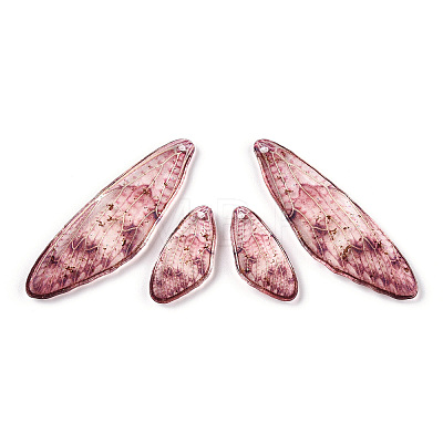 Transparent Resin Wing Earrings Pendants LS-FIND-TAC0006-58A-1