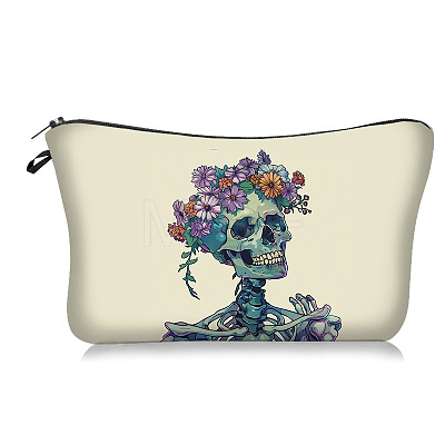 Skull Polyester Cosmetic Bag PW-WG3CC74-04-1