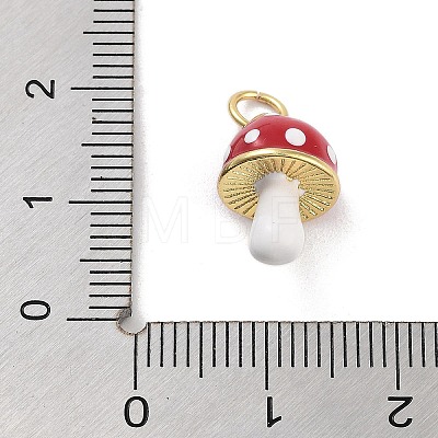 Real 18K Gold Plated Rack Plating Brass Enamel Charms KK-M293-24G-02-1