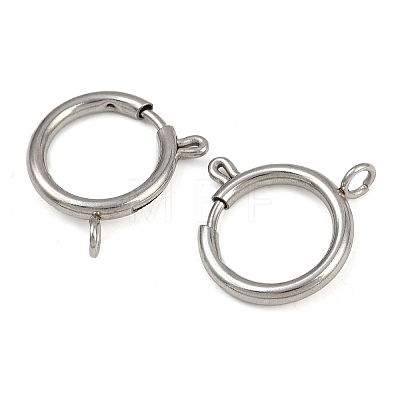 304 Stainless Steel Spring Ring Clasps STAS-B095-05I-P-1