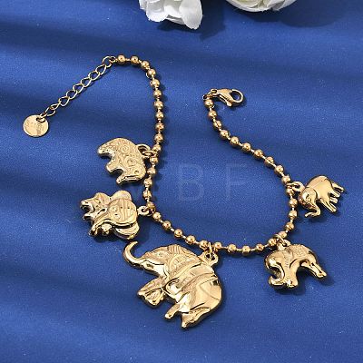 316L Surgical Stainless Steel Charm Bracelets BJEW-D454-02G-1