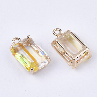 Transparent Glass Pendants GLAA-T007-20E-1