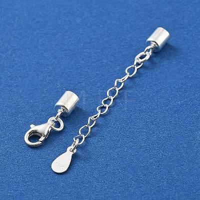 925 Sterling Silver Curb Chain Extender STER-G039-02A-S-1