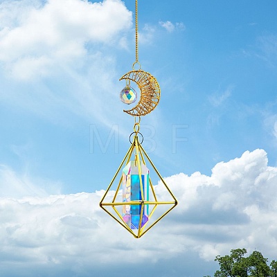 Metal Moon Hanging Ornaments PW-WG54248-01-1