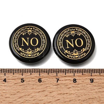 Engraved Natural Obsidian Decision Stones GG-CBA6D08-C01-1