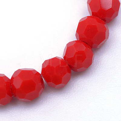 Opaque Solid Glass Bead Strands X-GLAA-R166-4mm-02E-1