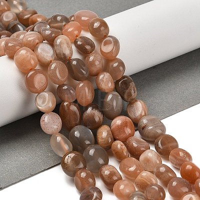 Natural Sunstone Beads Strands G-P497-01E-81B-1