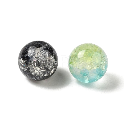 288Pcs 24 Colors Transparent Crackle Glass Beads GLAA-D013-04-1