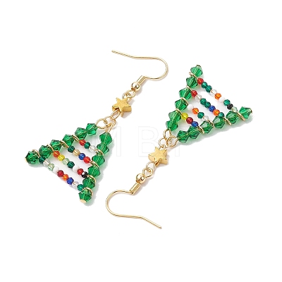 Glass Beads Earrings EJEW-TA00461-1