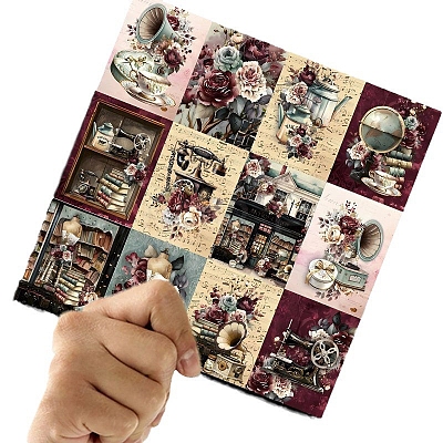 10Pcs 10 Styles Scrapbook Paper Pad PW-WG65A68-01-1