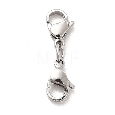 Non-Tarnish 304 Stainless Steel Double Lobster Claw Clasps LS-STAS-E178-01B-P-1