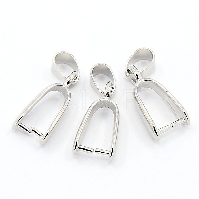 Grade AA Brass Ice Pick Pinch Bails for Pendant Making X-KK-M008-a-04P-NR-1