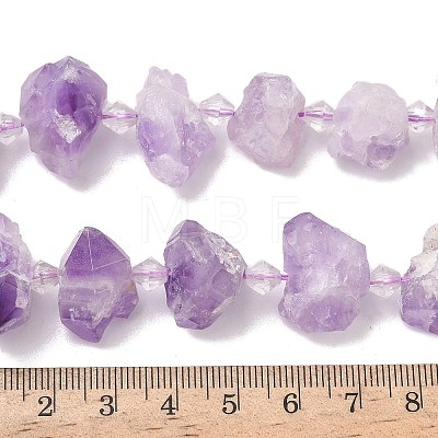 Raw Rough Natural Amethyst Beads Strands G-L642-D04-01-1