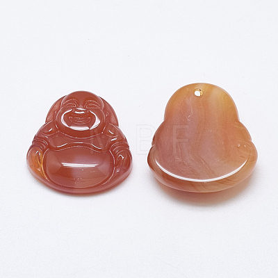 Natural Carnelian/Red Agate Pendants G-T122-15B-03-1
