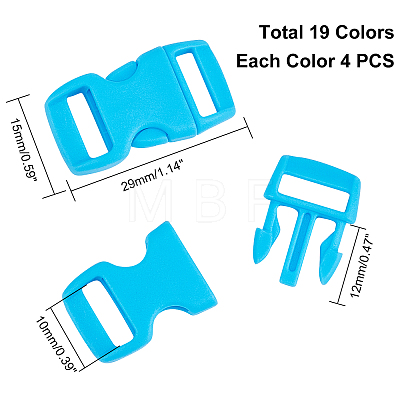 Plastic Adjustable Quick Side Release Buckles KY-PH0007-23-1