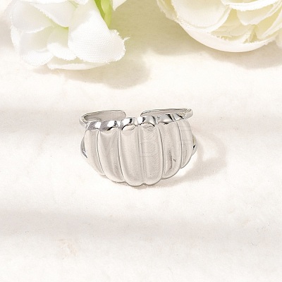 304 Stainless Steel Cuff Open Rings LS-STAS-H259-05P-1