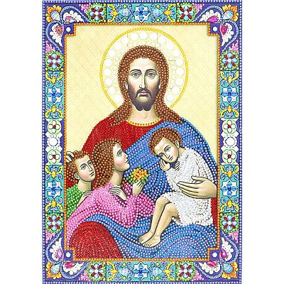 Religion Human Pattern DIY Diamond Painting Kits DIAM-PW0010-49A-34-1