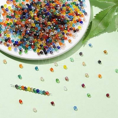 3600Pcs 24 Colors Transparent Electroplate Glass Beads GLAA-YW0003-34-1