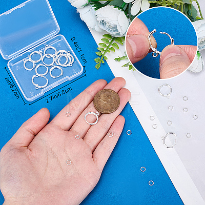 20Pcs Brass Huggie Hoop Earring Findings KK-BBC0014-56-1