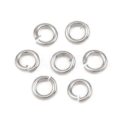 Tarnish Resistant 304 Stainless Steel Open Jump Rings STAS-N015-04-4x0.8mm-1