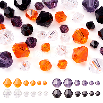  12 Strands 12 Style Halloween Theme Transparent Glass Beads Strands GLAA-TA0001-42-1