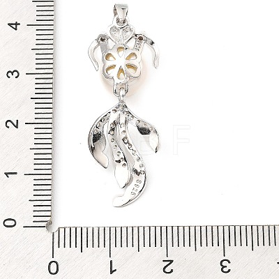 Rhodium Plated 925 Sterling Silver Pendants STER-Z003-01P-1
