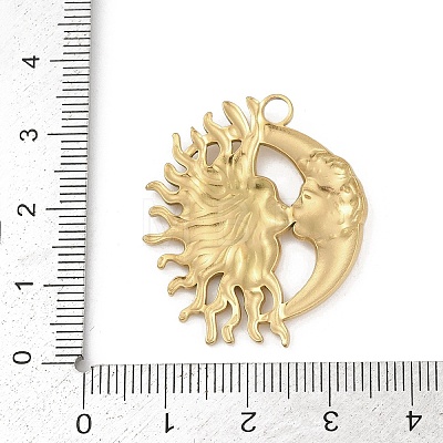 304 Stainless Steel Pendants STAS-D366-01B-G-1