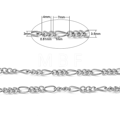 Platinum Plated Iron Figaro Chains Mother-Son Chains X-CHSM005Y-N-1