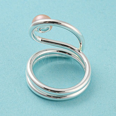Brass Wire Wrap Finger Ring RJEW-Q804-03S-1