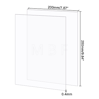 Olycraft Transparent Plastic Board with Protective Paper for Photo Frame Replacement DIY-OC0003-74E-1