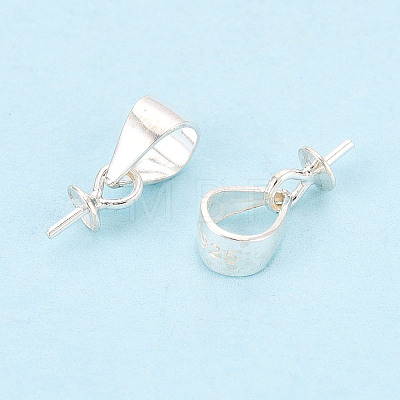 925 Sterling Silver Cup Peg Bails STER-T009-24S-1