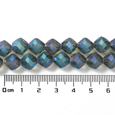Electroplate Transparent Glass Beads Strands EGLA-I019-FR03-1